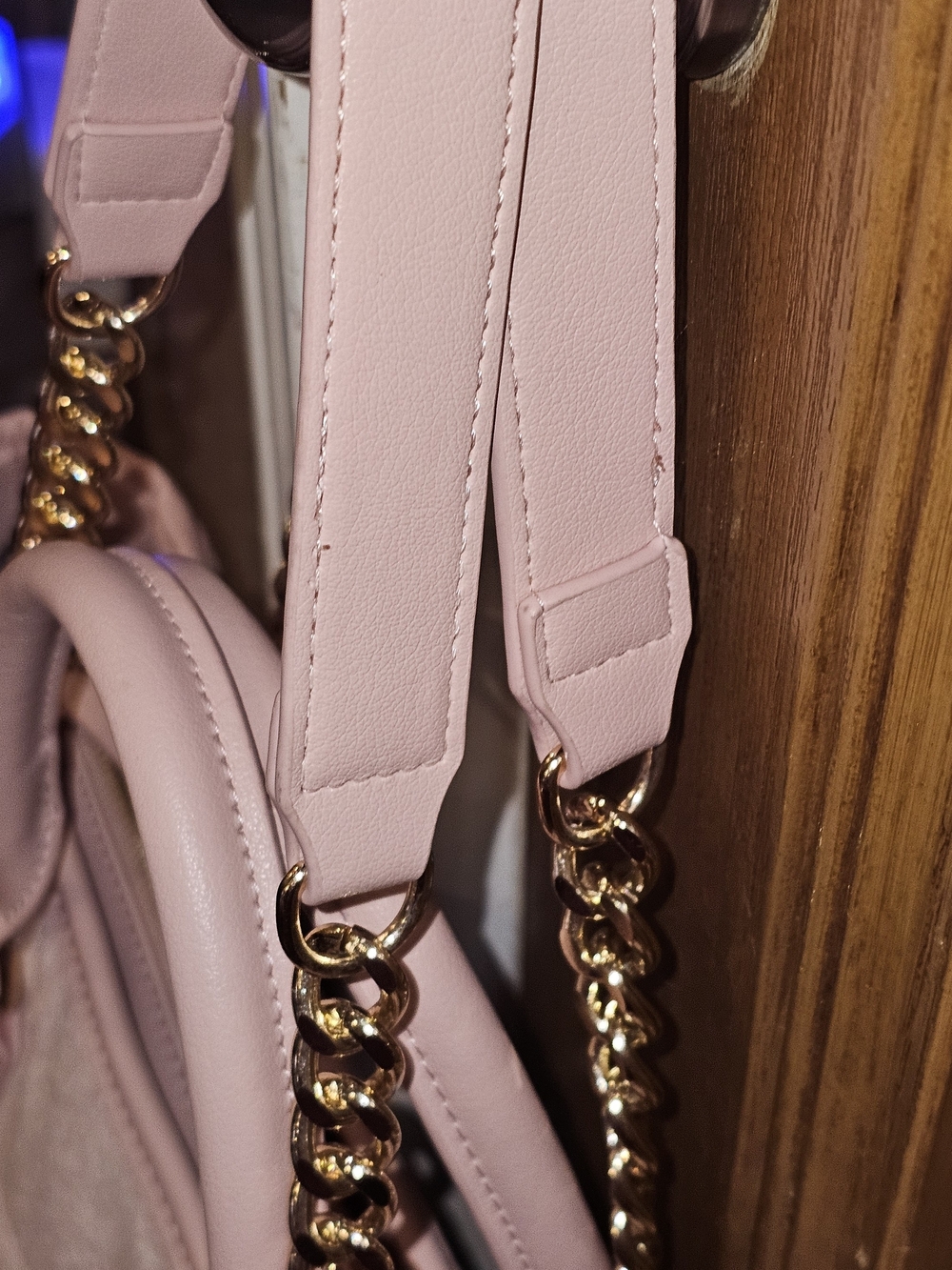 Juicy Couture Pale Pink Velvet Tote with Gold Chain & Cherry Charm - Picture 9 of 11